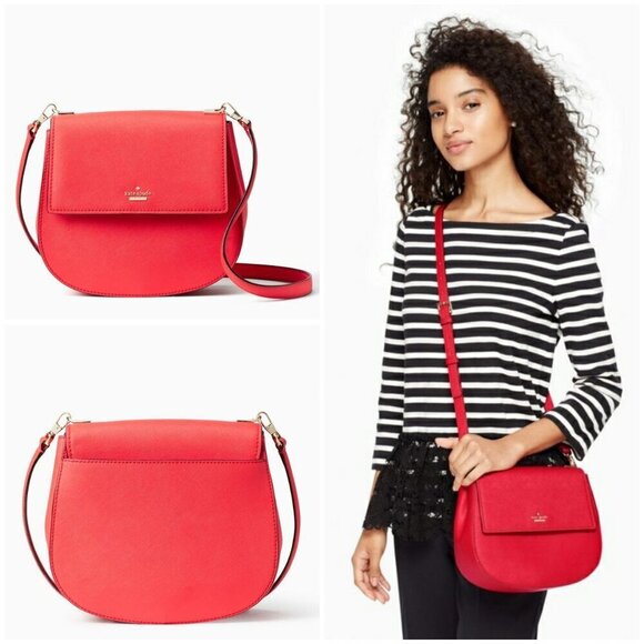 💕KATE SPADE💕 Cameron Street Byrdie Crossbody Bag ~ Rooster Red NWOT - Picture 1 of 16